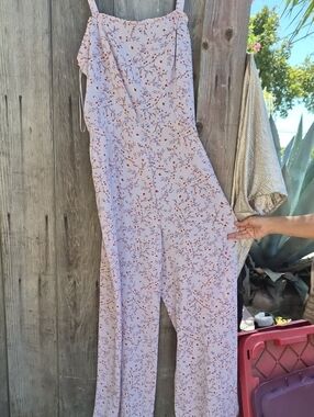 1. State Light Pink Floral Wide-Leg Jumpsuit